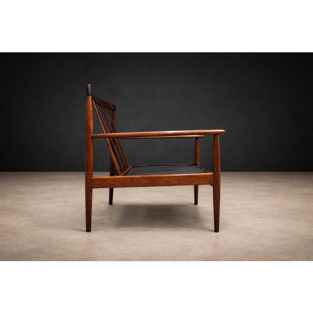 Grete Jalk Armchair in Rosewood & Light Gray Bouclé, Rino Levi, Brazil, 1960s - Lot 704A For Sale - Image 15 of 17