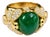 18K Yellow Gold Cabochon Emerald Diamond Dragonfly Designer Ring Estate For Sale