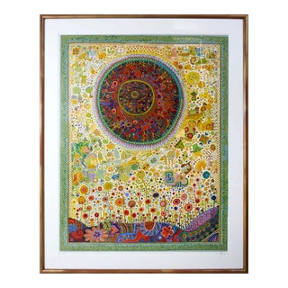 Juan Romero Buenos Dias Satellite Amigo Signed Serigraph 242/300 Framed 1978 For Sale