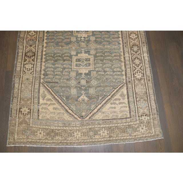 Textile Kurd Bidjar Blue Gray Rug no. j5184 For Sale - Image 7 of 9