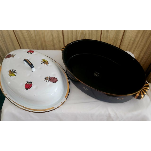 Georges Briard Vintage Enamel Roasting Pan 1960s For Sale In Orlando - Image 6 of 8