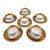 Vintage Tirschenreuth Bavaria Gold-Gilt Porcelain Tea Trio Set for 6, 18 Pieces For Sale