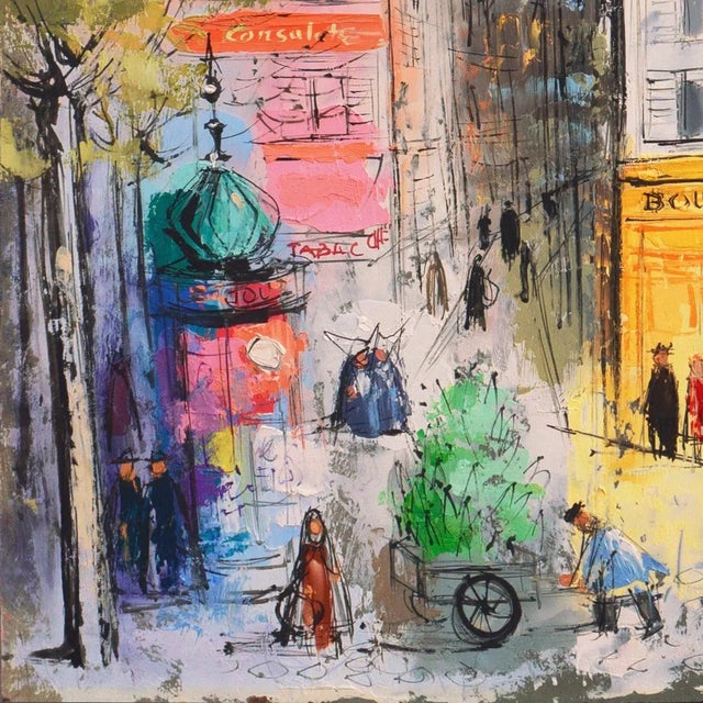1960s 'Montmartre, Place Du Tertre' by Patricia Stanley Cunningham, Paris, Woman Modernist, Art Institute of Chicago, Smithsonian, Carmel For Sale - Image 5 of 7