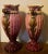 Antique 19th Century French Porcelain Handled Vases or Mantel Urns in Flambe Red Glaze - a Pair For Sale - Image 4 of 13