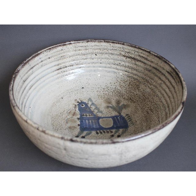 Vintage French Ceramic Bowl by Gustave Reynaud for Le Mûrier, 1960s For Sale - Image 9 of 12