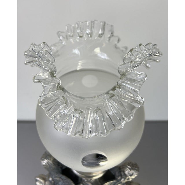 Antique Pewter Angel Lamp with Pleated Glass For Sale - Image 10 of 18