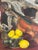 Vintage Impressionist Still Life Oil Painting of Violin Stoneware and Lemons For Sale In Philadelphia - Image 6 of 7