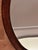 1970s Vintage Oval Mirror in Stained Wood, 1970s For Sale - Image 5 of 17