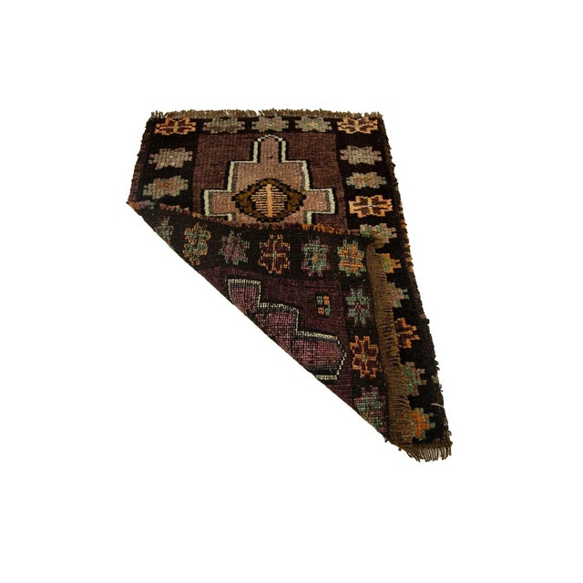 Mid-Century Modern Vintage Mid Century Hand-Knotted Rug For Sale - Image 3 of 4