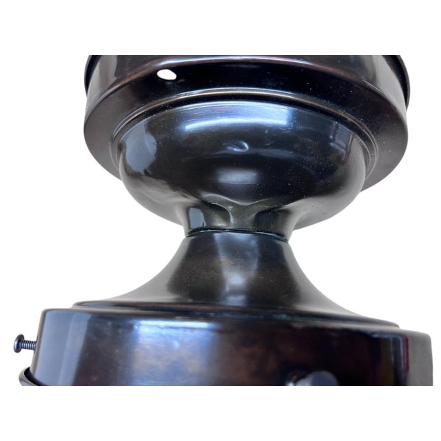 White Art Deco Wedding Cake Semi Flush Globe With Antique Fixture #2599 For Sale - Image 8 of 8