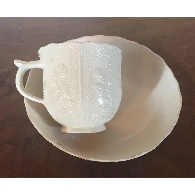 1760 French Rambervillers Pottery Tea Cup & Saucer - A Pair For Sale - Image 9 of 11