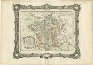 Antique Map of France Under the Reign of Philip II by Zannoni, 1765