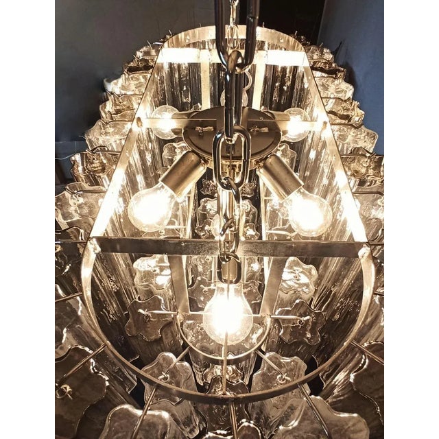 Murano Tube Chandelier with 62 Transparent and Smoked Glass, 1982 For Sale - Image 15 of 18