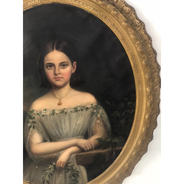 1810 Realism Oil Painting of Famous Young Girl For Sale - Image 9 of 13