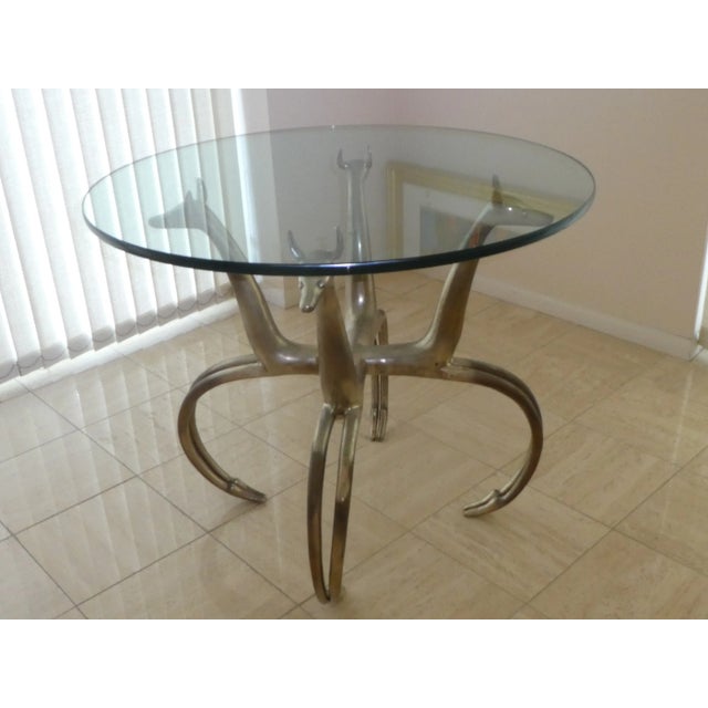 1970s Vintage Aluminum Gazelle Table For Sale - Image 11 of 13