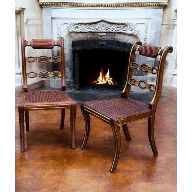 Regency Style Side Chairs, Set of 2 For Sale - Image 9 of 9