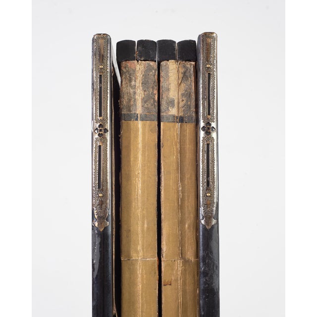 19th C. Japanese Edo Six Panel Screen Chinese Official's Gathering For Sale - Image 11 of 18