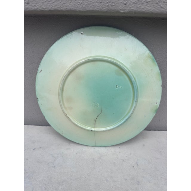 Late 19th Century German Majolica Leaves & Ferns Plate, Circa 1890 For Sale - Image 5 of 5