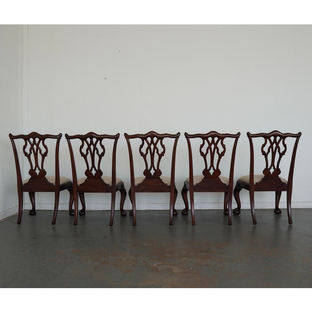 Brown Vintage Henredon Carved Dining Chairs (Set of 10) For Sale - Image 8 of 18
