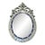 Early 20th Century Venetian Mirror With Cobalt Glass: Antique Murano-Style Etched Mirror For Sale