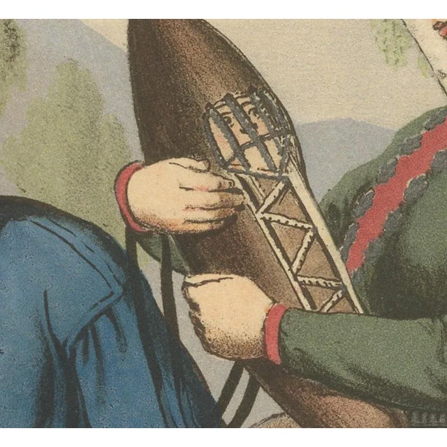 Laplander Costumes from Helgeland – Tonsberg Edition, 1860s : This rare and colorful 19th-century chromolithograph depicts...