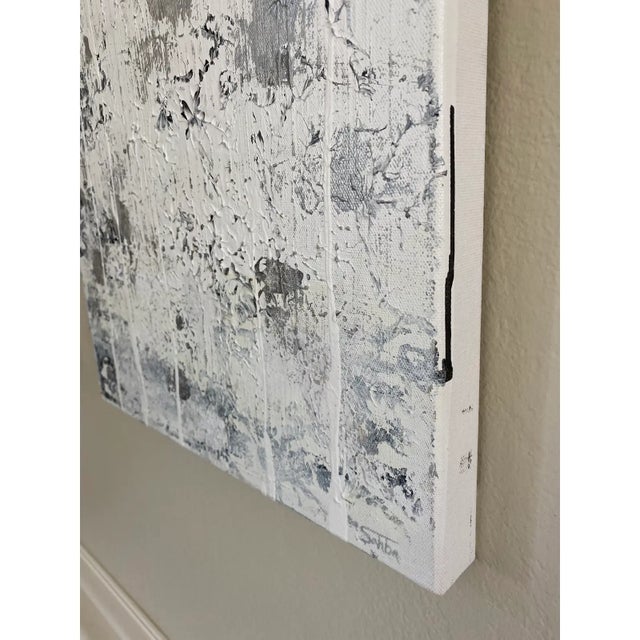 Wood Modern Abstract Oil Painting, Signed For Sale - Image 7 of 11