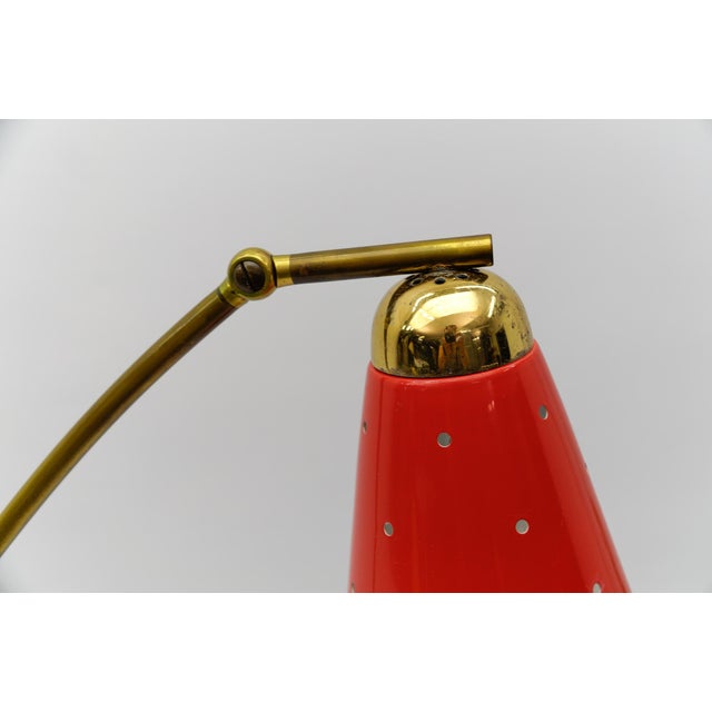 Mid-Century Modern Brass and Perforated Metal Floor Lamp, 1950s For Sale - Image 17 of 18