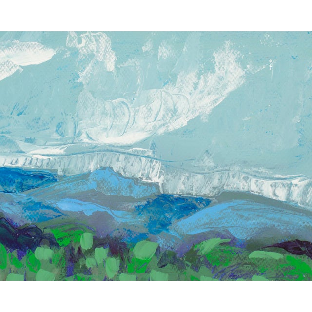 Abstract 1989 “Wildflower Mountain” Abstract Acrylic Landscape Diptych by Harry Hilson For Sale - Image 3 of 9