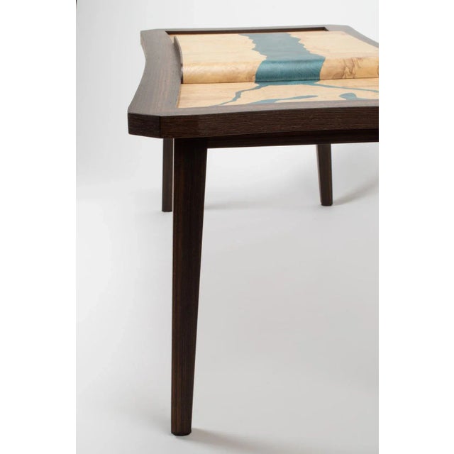Mid-Century Modern David Marr, Original Handcrafted Woodwork, River Runs Through It Low Table, 2023 For Sale - Image 3 of 4