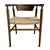 Outdoor Indoor U-Back Woven Seat Mid-Century Coastal Dining Chair For Sale - Image 13 of 14