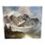 Vintage Mountain Lake Oil Painting by Joachim Lemke For Sale