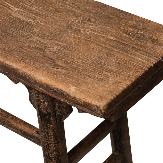 Antique Black Console with Rounded Legs For Sale - Image 4 of 6