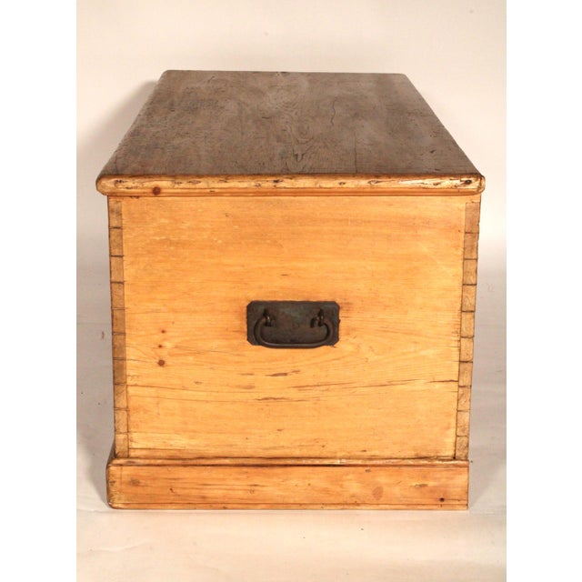 Antique Pine Trunk For Sale - Image 4 of 15