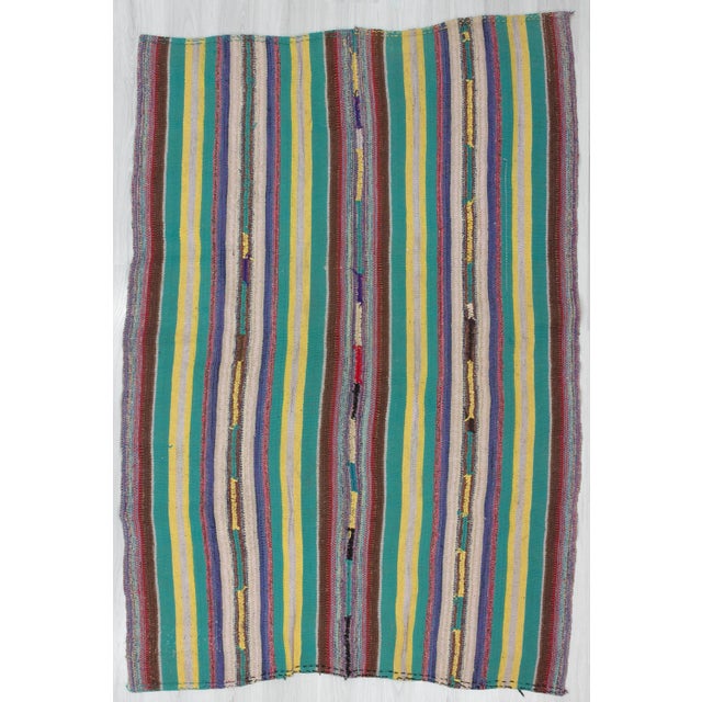 1960s Vintage Turkish Adana Kilim Rug - 5′3″ × 8′2″ For Sale In Los Angeles - Image 6 of 6