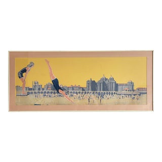 Vintage Travel Poster Framed Print For Sale