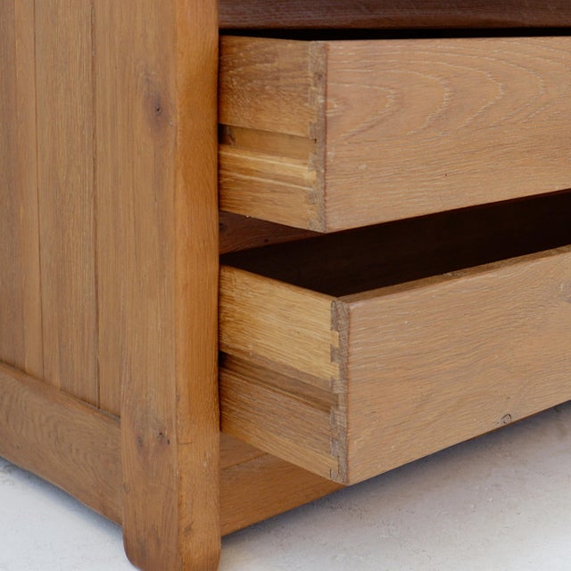 Brutalist Oak Chest of Drawers from De Puydt, Belgium, 1980s For Sale - Image 9 of 14
