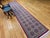 Vintage Persian Qum Runner Rug, Hand-Knotted Wool, Allover Geometric Pattern, 3x13, Tan & Red For Sale - Image 4 of 14