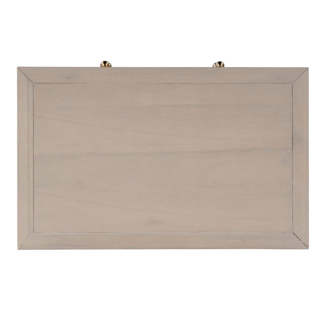 Nora 28 in. W Rectangular 2 Drawer Wide Nightstand with Open Shelf, Antique Taupe For Sale - Image 10 of 11