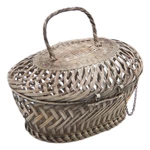 Silver Wire Basket with Tilting Handle