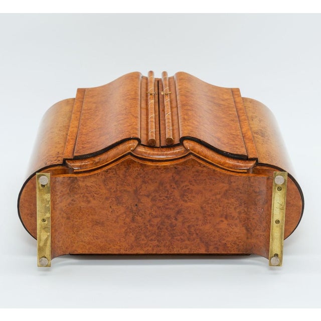 Fine Art Deco Amboyna Burr Table Top Cabinet, 1930s For Sale - Image 15 of 17