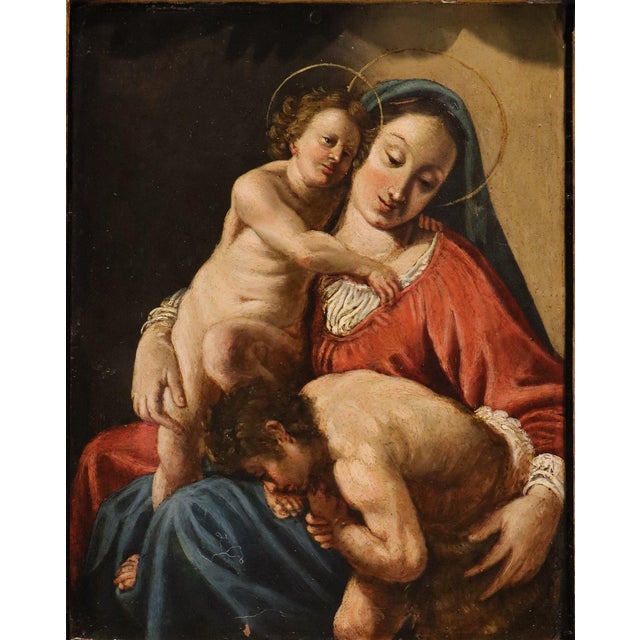 Early 18th Century After Antonio Molinari, Madonna, 1600s-1700s, Oil Painting, Framed For Sale - Image 5 of 15