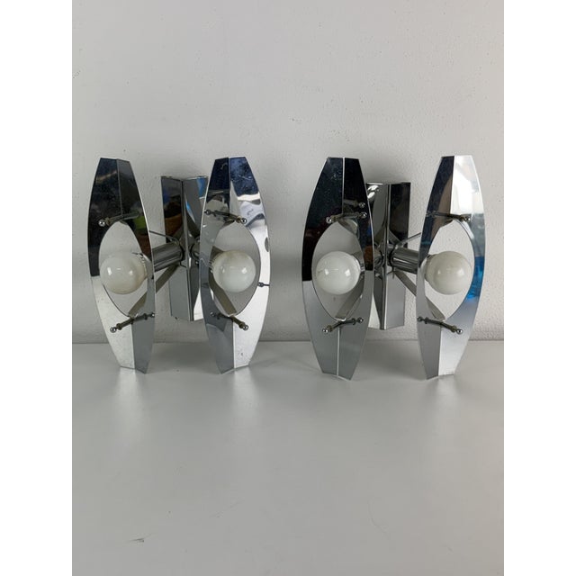 Vintage Space Age Wall Lamps in the style of Oscar Torlasco, 1960s, Set of 2 For Sale - Image 6 of 6