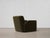 Le Corbusier Oscar Green Upholstery and Walnut Chair by Haymann Editions For Sale - Image 4 of 7