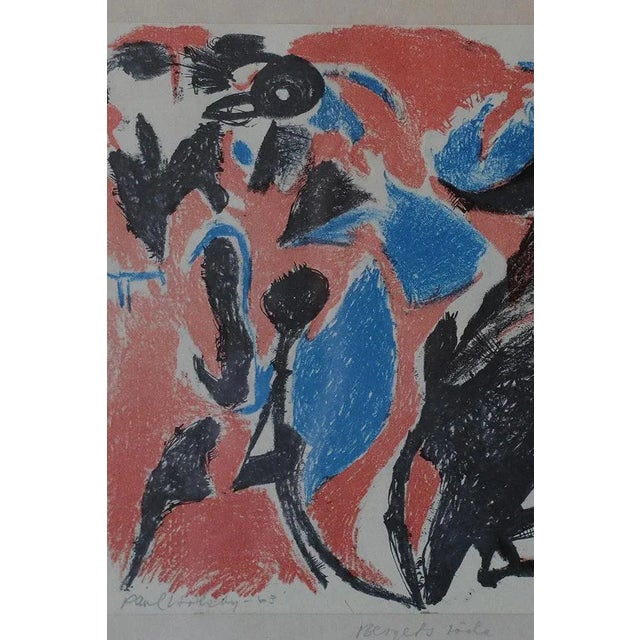 Mid-Century Modern Paul Holsby, Mountain's Red, Color Lithograph, 1963, Framed For Sale - Image 3 of 6