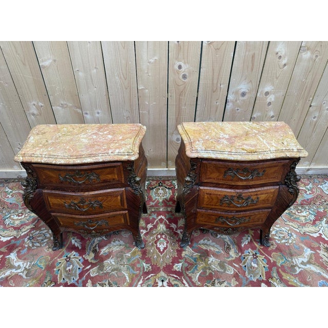 Louis XV Tomb Bedside Tables, Set of 2 For Sale - Image 4 of 8