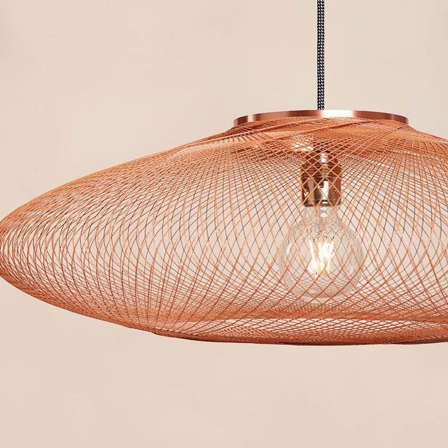 Not Yet Made - Made To Order Ufo Copper Fiber Pattern Lamp by Atelier Robotiq For Sale - Image 5 of 11