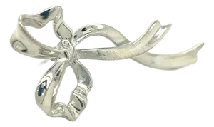 1990s Tiffany & Co Estate Ribbon Brooch Pin Sterling Silver