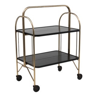 Karoff Originals Fold' N Roll Versa Table Mid Century Bar Tea Airline Cart Collapsible For Sale