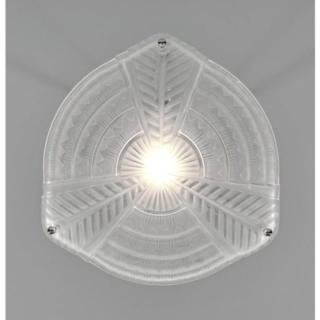 Metal 1930s Noverdy French Art Deco Pendant Light - 3 Available For Sale - Image 7 of 10
