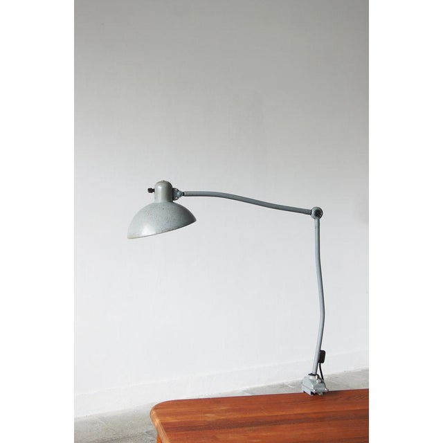 A magnificent example of this rare German classic with its domed shade and integrated Bakelite switch, patented rotating...